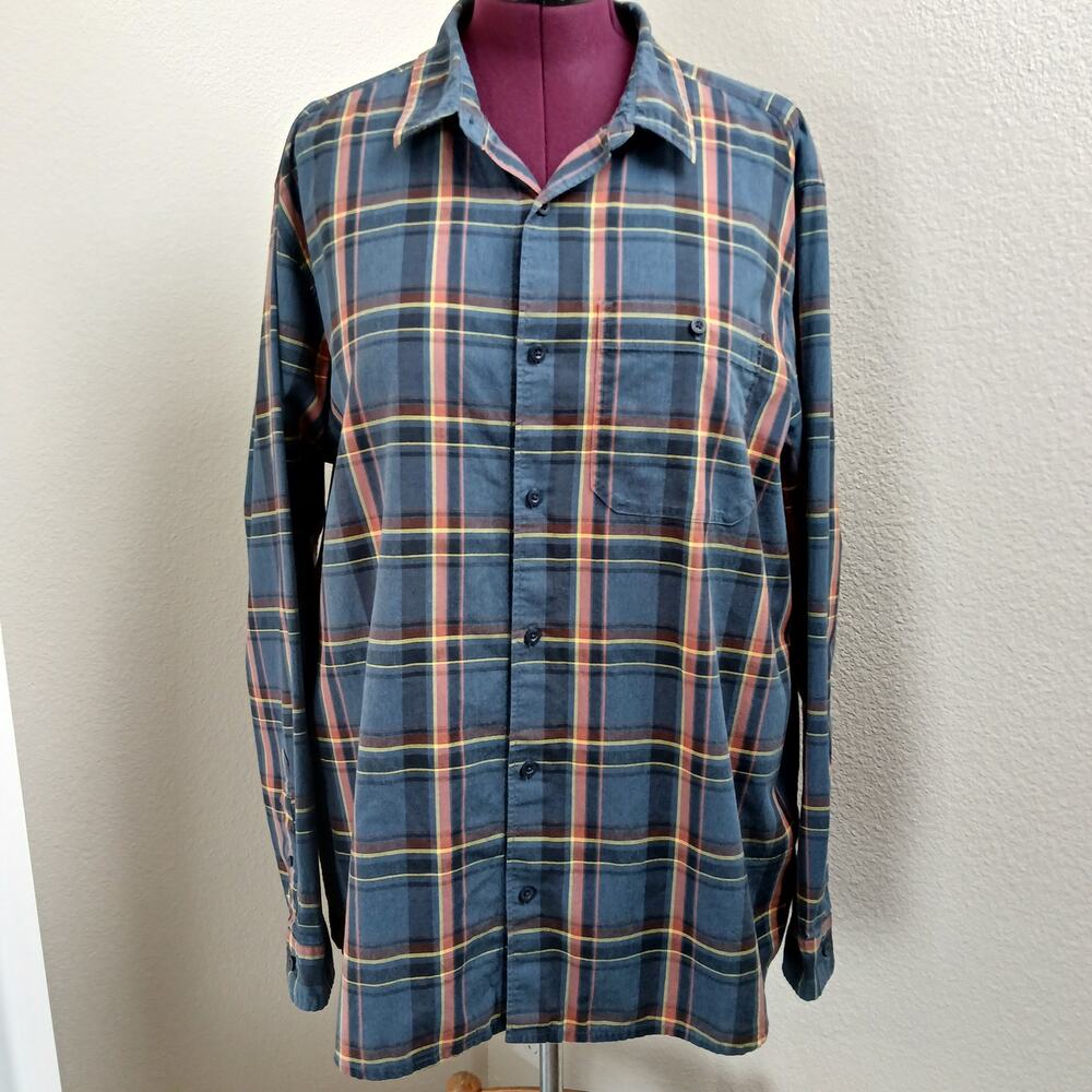 Mountain Hardwear Big Cottonwood Long Sleeve Shirt Mens XXL blue plaid button-up - Picture 6 of 13